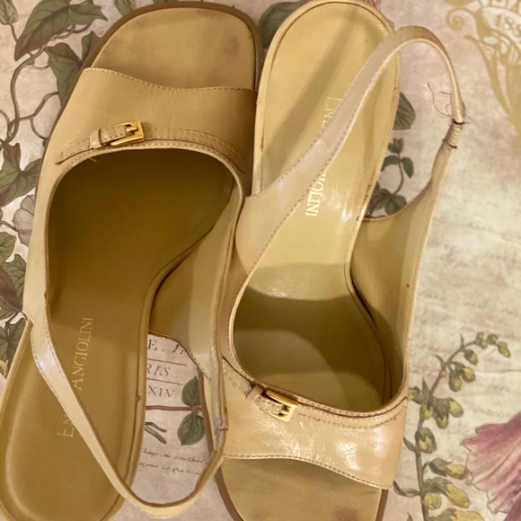 LAST CALL Enzo Angiolini Nude Heels with Open Toe - Picture 3 of 4